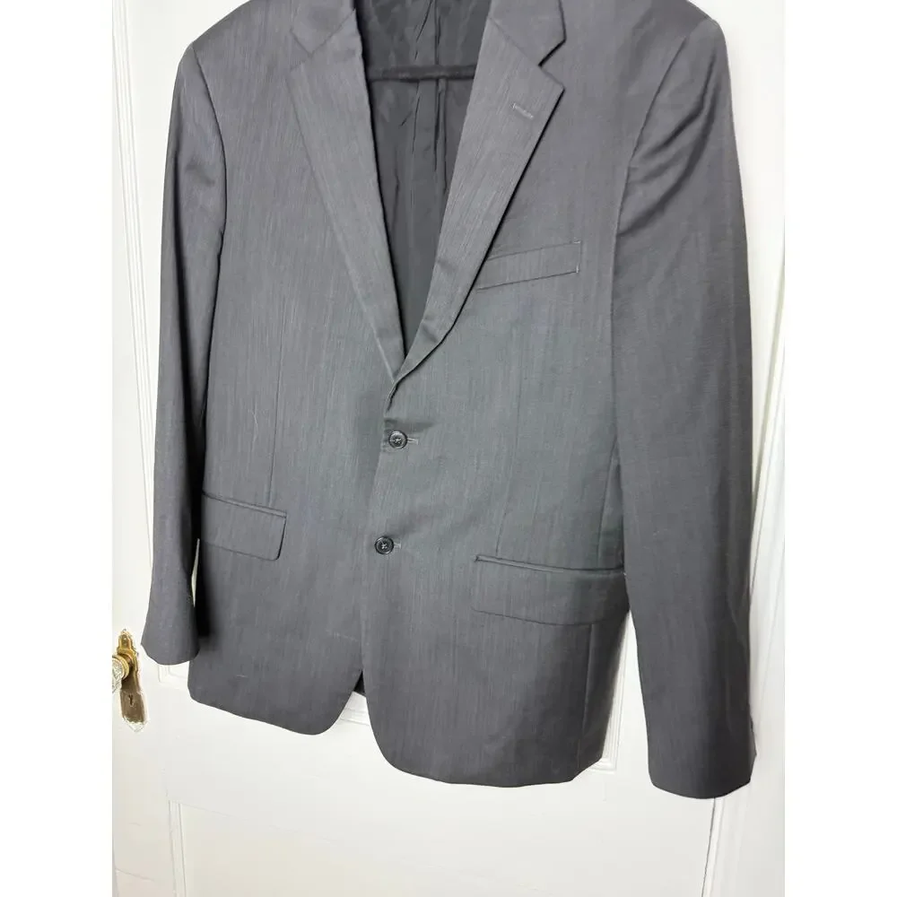 Jos. A. Bank Traveler's Collection Gray Blazer Suit Jacket 2 Button Wool 42 R